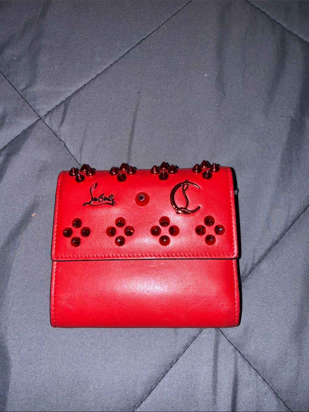 Christian Louboutin Red studded wallet